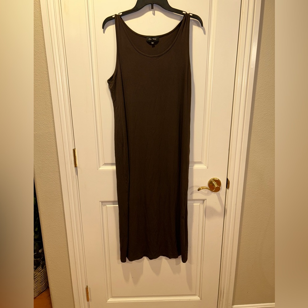 Mia Wear Chocolate Brown Sleeveless Maxi Dress. Size Medium.